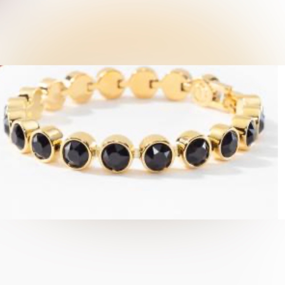 Touchstone Crystal by Swarovski Ice Bracelet gold and jet black BNIB